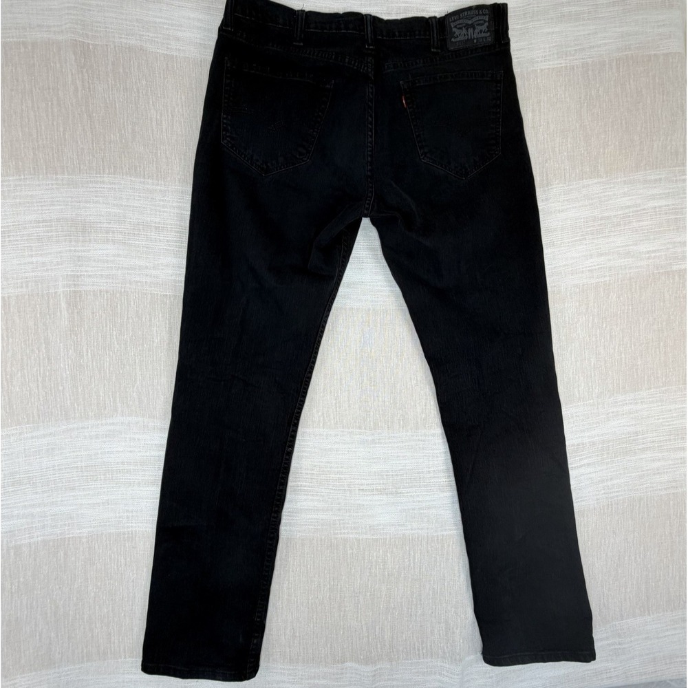 Levi's 511 Slim Fit Men's Black Jeans‎ Sz 38x32 Dark Wash Denim Stretch